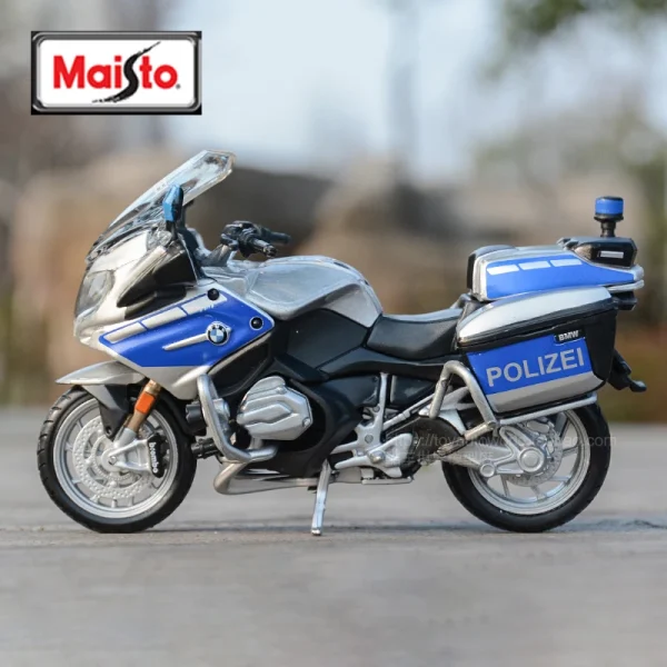 Maisto 1/18 BMW R1200RT Police Motorcycle Model Toy Vehicle Collection Autobike Shork-Absorber Off Road Autocycle Toys Car - Image 5