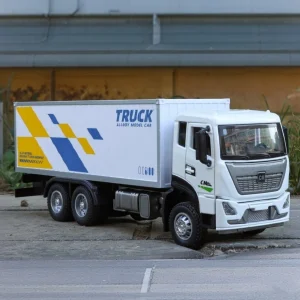 1:32 Container Transport Truck Alloy Car Diecasts & Toy Vehicles Car Model Sound and light Pull back Car Toys For Kids Gifts