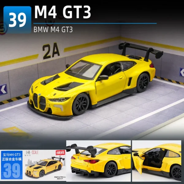 1:44 BMW M4 GT3 BMW M6 Supercar Alloy Car Diecasts & Toy Vehicles Car Model Miniature Scale Model Car For Children - Image 2