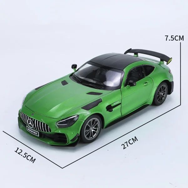 1:18 Benzs GTR Green Demon Alloy Die Cast Toy Car Model Sound and Light Children's Toy Collectibles Birthday gift - Image 3