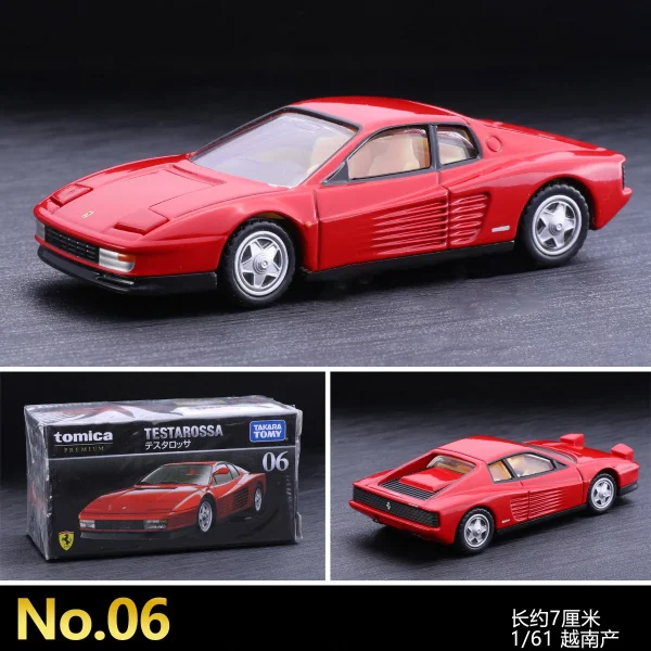 Takara Tomy Ferrari TESTAROSSA Alloy Car Diecasts & Toy Vehicles Car Model Miniature Scale Model Car For Children Out of Print - Image 5
