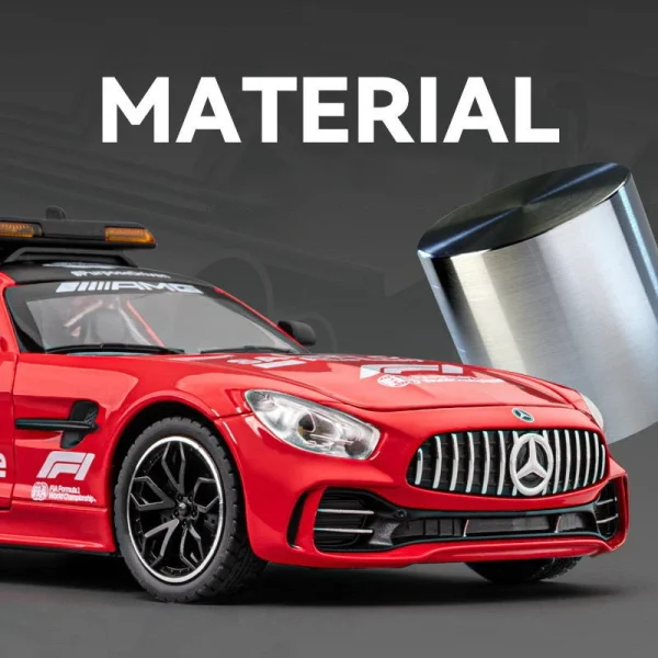 1:24 Benzs GTR AMG SAFETY CAR Supercar Alloy Die Cast Toy Car Model Sound and Light Children's Toy Collectibles Birthday gift - Image 6