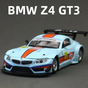 NEW 1:24 BMW Z4 GT3 GULF BMW M6 BMW M4 CSL Alloy Car Diecasts & Toy Vehicles Car Model Sound and light Car Toys For Kids Gifts
