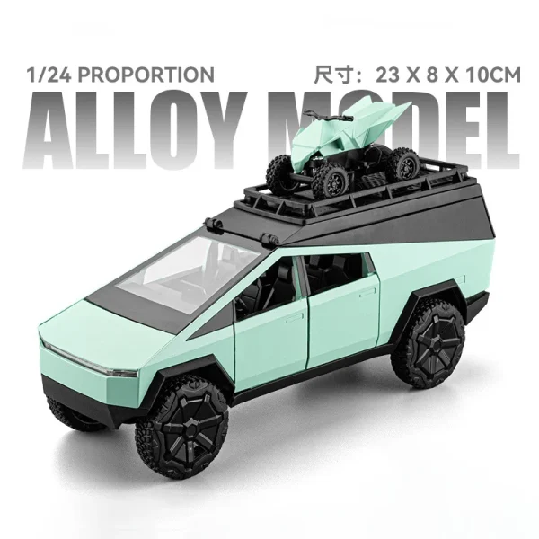 1:24 Cybertruck Camping RV Alloy Die Cast Toy Car Model Sound and Light Children's Toy Collectibles Birthday gift - Image 5