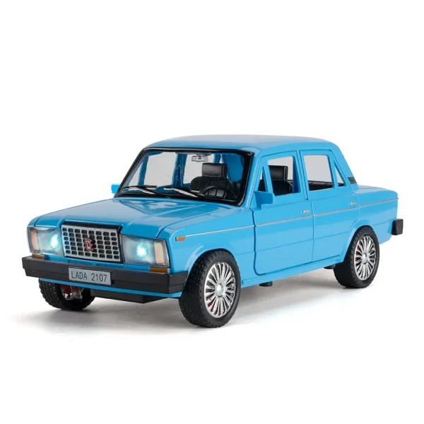 1:18 LADA 2107 Alloy Car Diecasts & Toy Vehicles Metal Toy Car Model Sound and light Pull Back Collection Kids Toy - Image 4