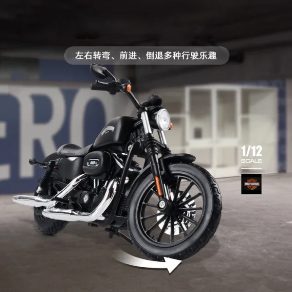 Maisto 1:12 Harley Davidson 2014 SPORTSTER IRON 883 Motorcycle Model Toy Vehicle Collection Shork-Absorber Off Road Toys Car - Image 2