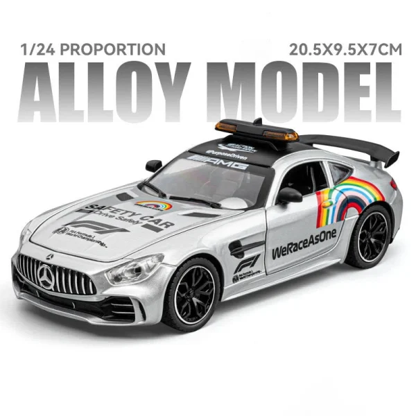 1:24 Benzs GTR AMG SAFETY CAR Supercar Alloy Die Cast Toy Car Model Sound and Light Children's Toy Collectibles Birthday gift - Image 5