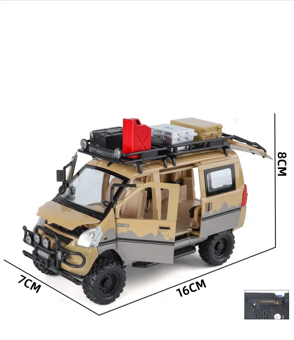1:24 WuLing VAN Off-Road Vehicle Alloy Muscle Car Model Sound and Light Pull Back Children's Toy Collectibles Birthday Gift - Image 10