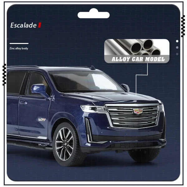 1:24 Escalade SUV Alloy Die Cast Toy Car Model Sound and Light Children's Toy Collectibles Birthday gift - Image 2