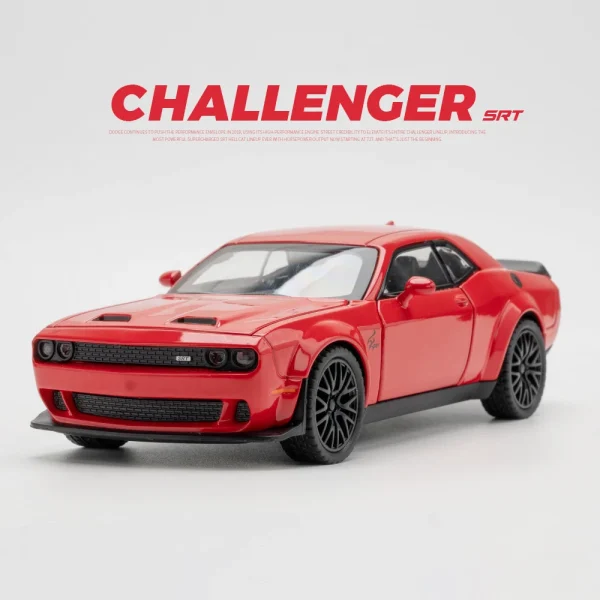 1:32 Dodge Challenger Hellcat Redeye Alloy Muscle Car Model Sound and Light Children's Toy Collectibles Birthday gift - Image 4