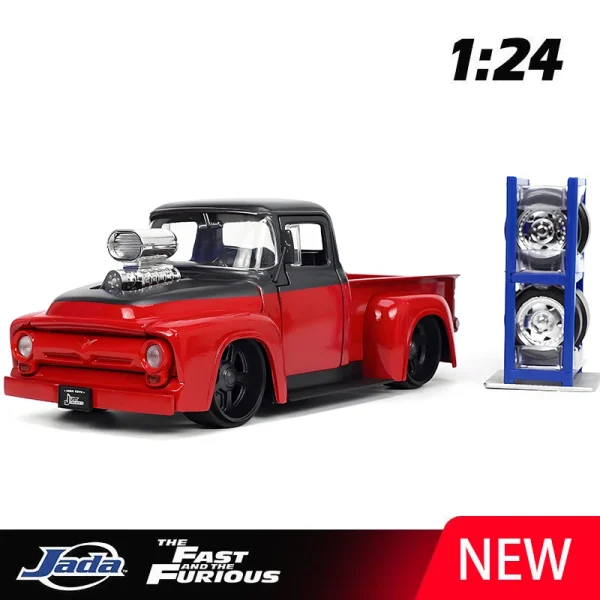 JADA 1:24 F100 1956 Pickup Alloy Car Diecasts & Toy Vehicles Car Model Miniature Scale Model Car For Children