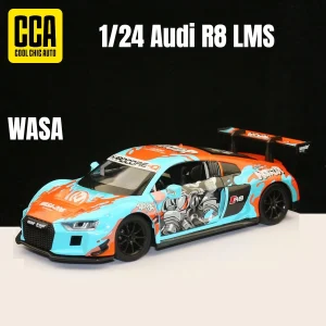 1:24 AUDI R8 LMS BMW M4 GT3 WASA Supercar Alloy Car Model Sound and Light Children’s Toy Collectibles Birthday gift
