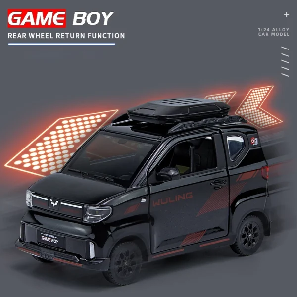 1:24 WuLing MINI EV GAME BOY Alloy Car Diecasts & Toy Vehicles Car Model Sound and light Pull back Car Toys For Kids Gifts - Image 3