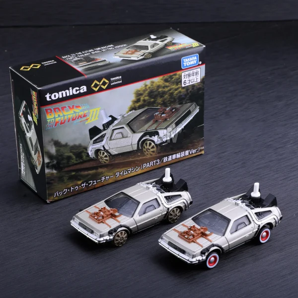 TOMY DMC-12 DeLorean DMC I II III Back To The Future Time Machine Mr.Fusion Diecast Toy Vehicle Car Model - Image 3