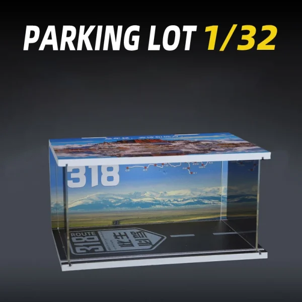 Diorama 1 32 AE86 Garage for Diecast Model Car Toy Display Case PVC Parking Lot Model Simulation Miniature Parking Space Scene - Image 5