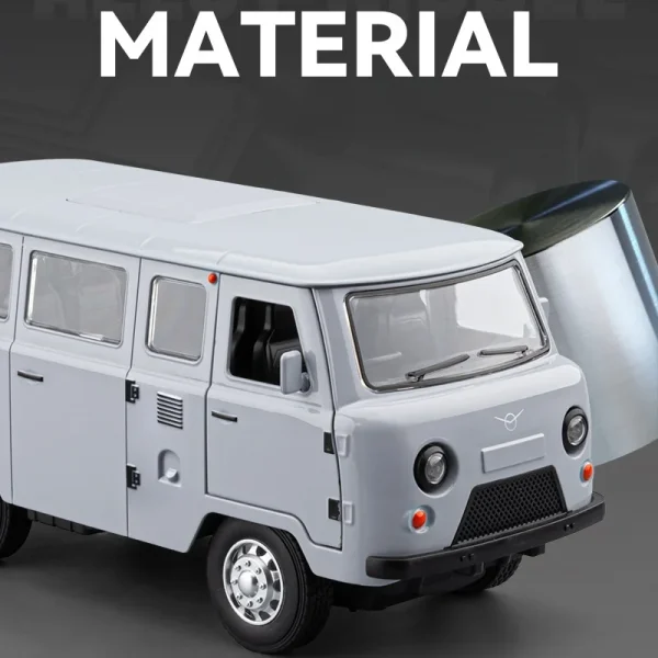 1:18 Russian UAZ TRAVELER BUS Alloy Car Model Sound and Light Pull Back Children's Toy Collectibles Birthday gift - Image 5