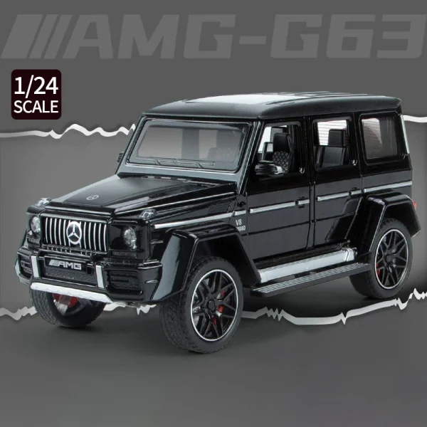 New 1:24 Benzs G63 SUV Alloy Car Diecasts & Toy Vehicles Metal Toy Car Model Sound and light Collection Kids Toy - Image 3