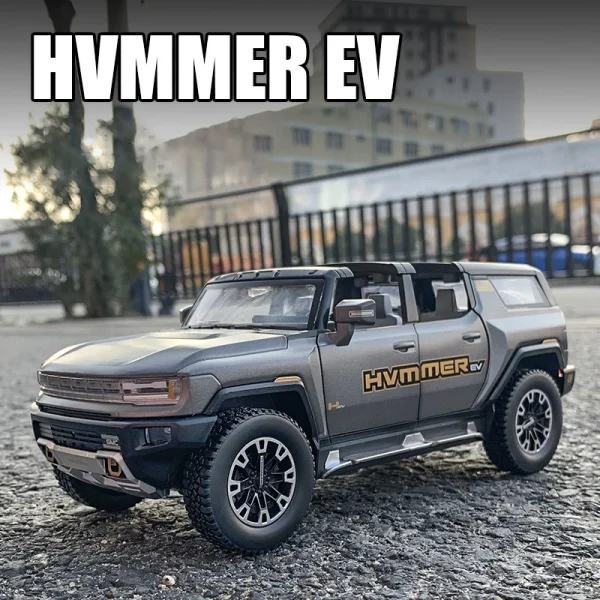 1:24 Hummer EV SUV Off-Road Alloy Car Die Cast Toy Car Model Sound and Light Children's Toy Collectibles Birthday gift