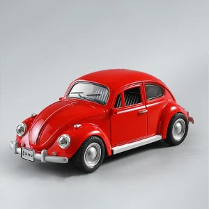 New 1:18 Classic Car Beetle 1955 Alloy Car Model Sound and Light Pull Back Children’s Toy Collectibles Birthday gift