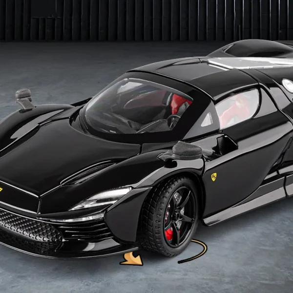 1:22 Daytona SP3 Supercar Alloy Car Diecasts & Toy Vehicles Metal Toy Car Model Sound and light Collection Kids Toy - Image 4