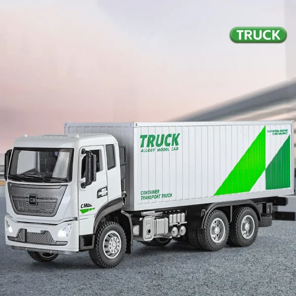 1:32 Container Transport Truck Alloy Car Diecasts & Toy Vehicles Car Model Sound and light Pull back Car Toys For Kids Gifts - Image 5