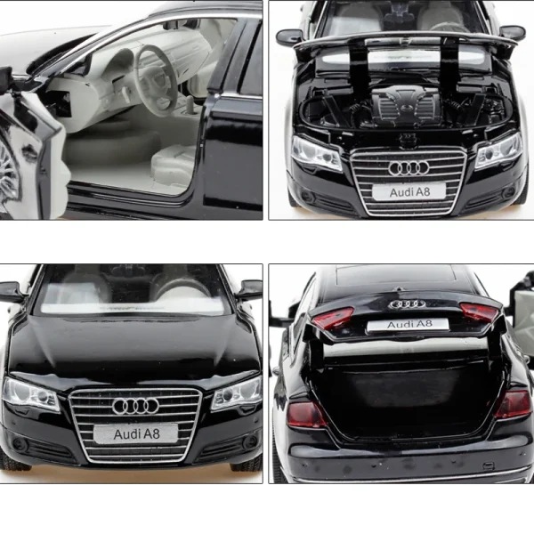 1:32 AUDI A8 Luxury Car Alloy Car Model Diecasts Toy Vehicles Toy Cars Sound and light Kid Toys For Children Gifts Boy Toy - Image 2