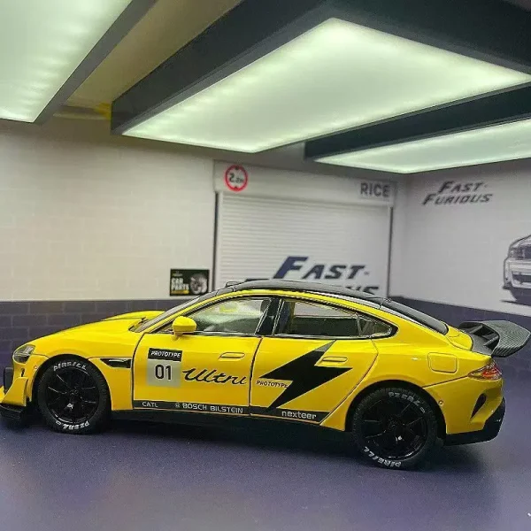 1:24 MI SU7 Ultra Supercar Alloy Die Cast Toy Car Model Sound and Light Children's Toy Collectibles Birthday gift - Image 3