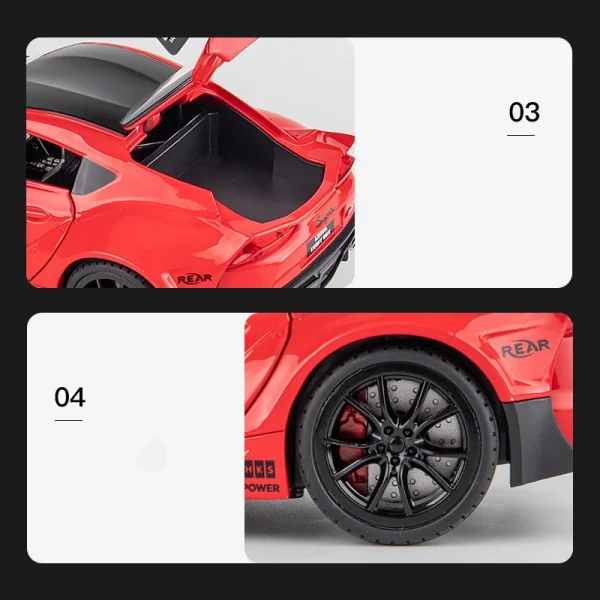 1:22 Supra GR LBWK Racing Car Toy Alloy Car Diecasts & Toy Vehicles Car Model Sound and light Model Toys For Children - Image 4