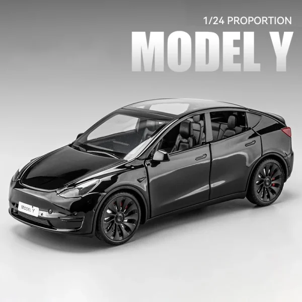 1:24 Model Y Model 3 Model S Alloy Die Cast Toy Car Model Sound and Light Children's Toy Collectibles Birthday gift - Image 3