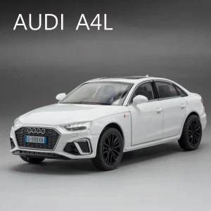 1:32 AUDI A4 Alloy Car Model Sound and Light Pull Back Children’s Toy Collectibles Birthday gift