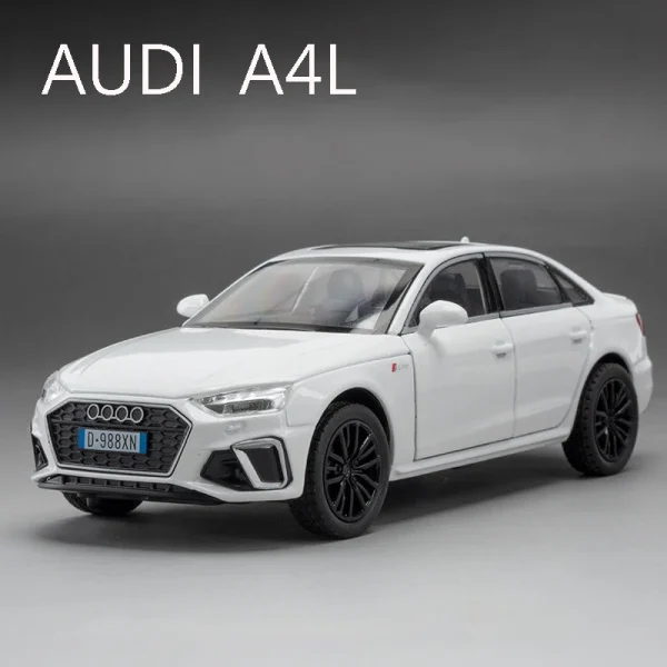 1:32 AUDI A4 Alloy Car Model Sound and Light Pull Back Children's Toy Collectibles Birthday gift - Image 2