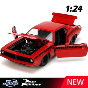 JADA 1:24 Plymouth Barracuda 1973 Alloy Car Diecasts & Toy Vehicles Car Model Miniature Scale Model Car For Children