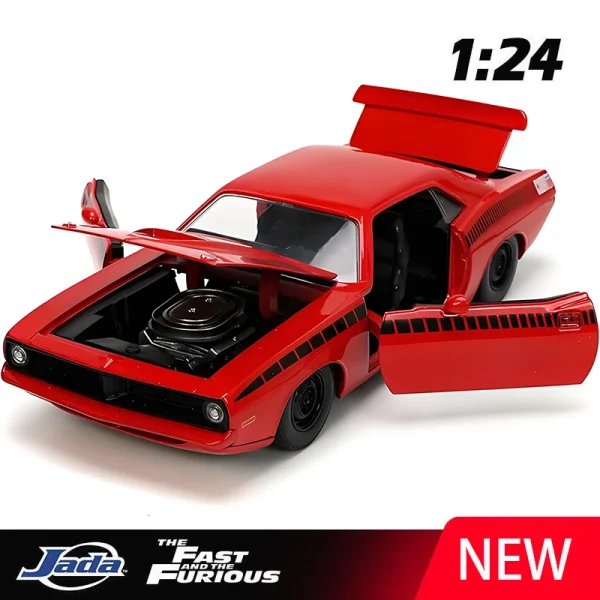 JADA 1:24 Plymouth Barracuda 1973 Alloy Car Diecasts & Toy Vehicles Car Model Miniature Scale Model Car For Children