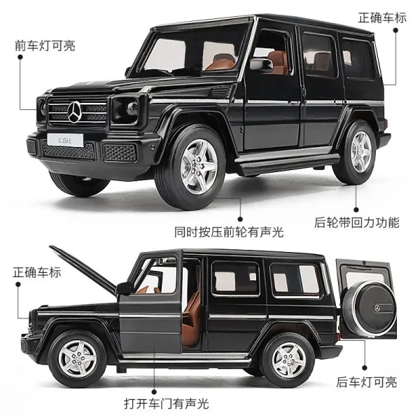 1:32 Mercedes-Benz G350 G350D Alloy Car Model With Pull Back Sound Light Children Gift Collection Diecast Toy Model - Image 3