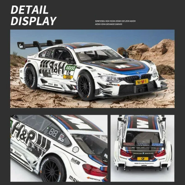 1:43 M4 DTM With Display Box Alloy Car Diecasts & Toy Vehicles Car Model Miniature Scale Model Car For Children - Image 4
