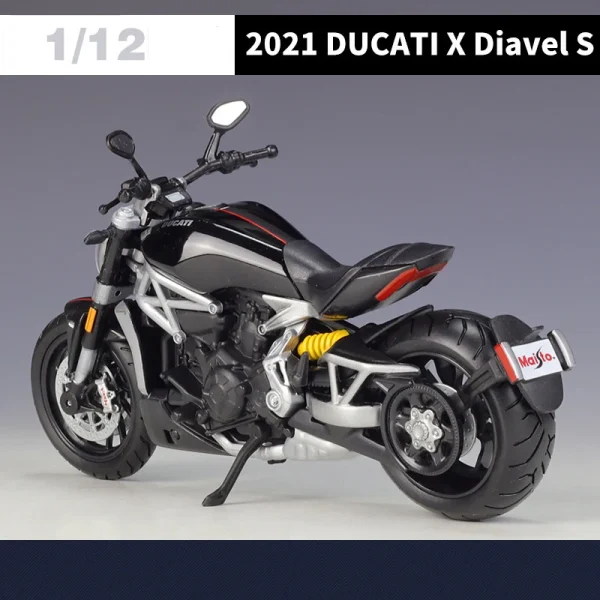 Maisto 1/12 DUCATI X Diavel S 2021 Die Cast Motorcycle Model Toy Vehicle Collection Shork-Absorber Off Road Autocycle Toys Car - Image 3