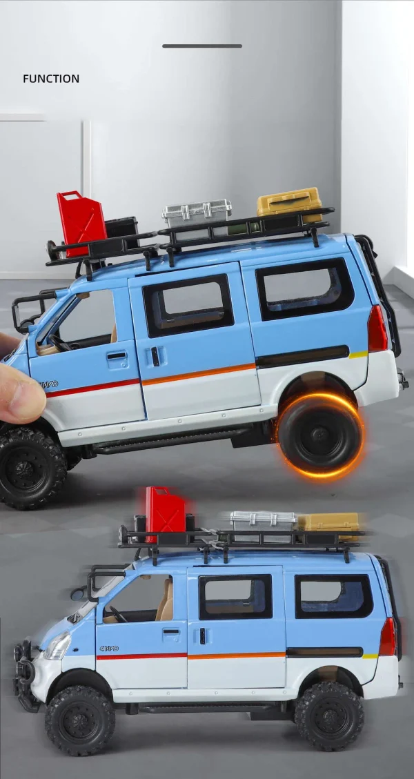 1:24 WuLing VAN Off-Road Vehicle Alloy Muscle Car Model Sound and Light Pull Back Children's Toy Collectibles Birthday Gift - Image 15