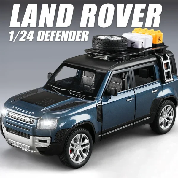 1:24 Land Rover Defender With Tools Alloy Diecasts & Toy Vehicles Toy Car Model Sound and light Collection Kids Toy Gift - Image 4