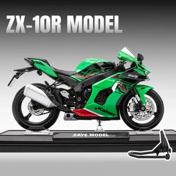 1:12 Kawasaki Ninja ZX10R Alloy Die Cast Motorcycle Model Toy Vehicle Collection Sound and Light Off Road Autocycle Toys Car - Image 5