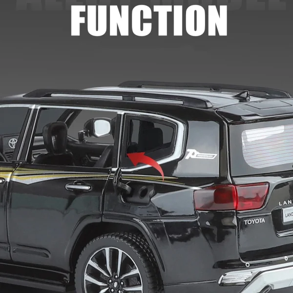 1:24 LAND CRUISER LC300 SUV Alloy Car Model Sound and Light Pull Back Children's Toy Collectibles Birthday Gift - Image 4