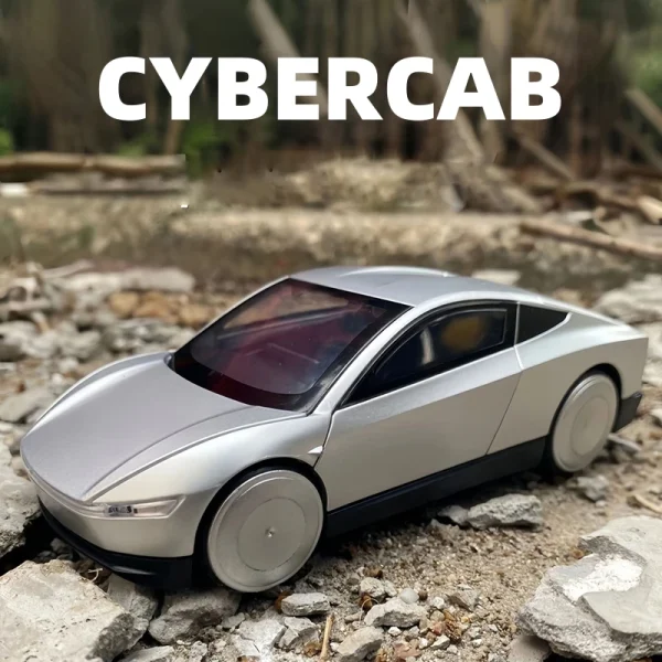 1:32 Teslas Cybercab Robotaxi Alloy Car Model Sound and Light Pull Back Children's Toy Collectibles Birthday gift