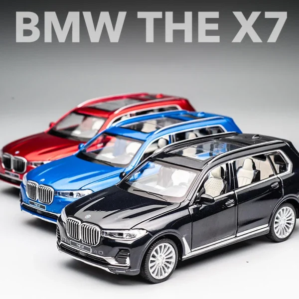 1:32 BMW X7 SUV Alloy Toy Car Model Wheel Steering Sound and Light Children's Toy Collectibles Birthday gift - Image 3