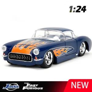 JADA 1:24 Corvette 1957 Alloy Car Diecasts & Toy Vehicles Car Model Miniature Scale Model Car For Children
