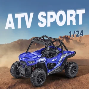 1:24 Bombardier ATV All Terrain Vehicle Alloy Car Toy Car Model Sound and Light Children’s Toy Collectibles Birthday gift