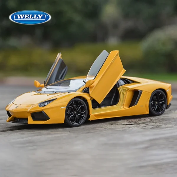 WELLY 1:24 Lamborghini LP700-4 Aventador Alloy Car Diecasts & Toy Vehicles Car Model Miniature Scale Model Car For Children - Image 6