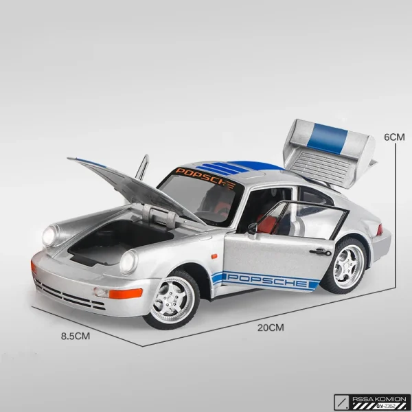 1:24 911 964 Carrera RS Alloy Car Diecasts & Toy Vehicles Car Model Sound and light Pull back Car Toys For Kids Gifts - Image 5