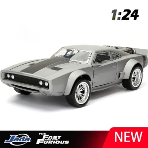 JADA 1:24 Fast & Furious Dom’s Ice Charger Alloy Car Diecasts & Toy Vehicles Car Model Miniature Scale Model Car For Children