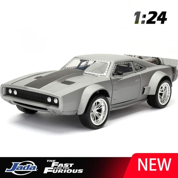 JADA 1:24 Fast & Furious Dom's Ice Charger Alloy Car Diecasts & Toy Vehicles Car Model Miniature Scale Model Car For Children