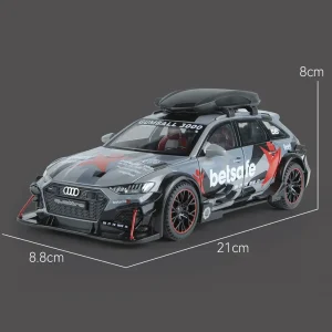 1:24 Audi RS6 DTM Modified Vehicle Alloy Toy Car Model Wheel Steering Sound and Light Children’s Toy Collectibles Birthday gift