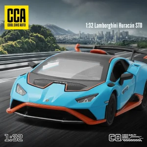 1:32 Lamborghini Huracan STO Supercar Alloy Diecasts & Toy Vehicles Metal Toy Car Model Sound and light Collection Kids Toy